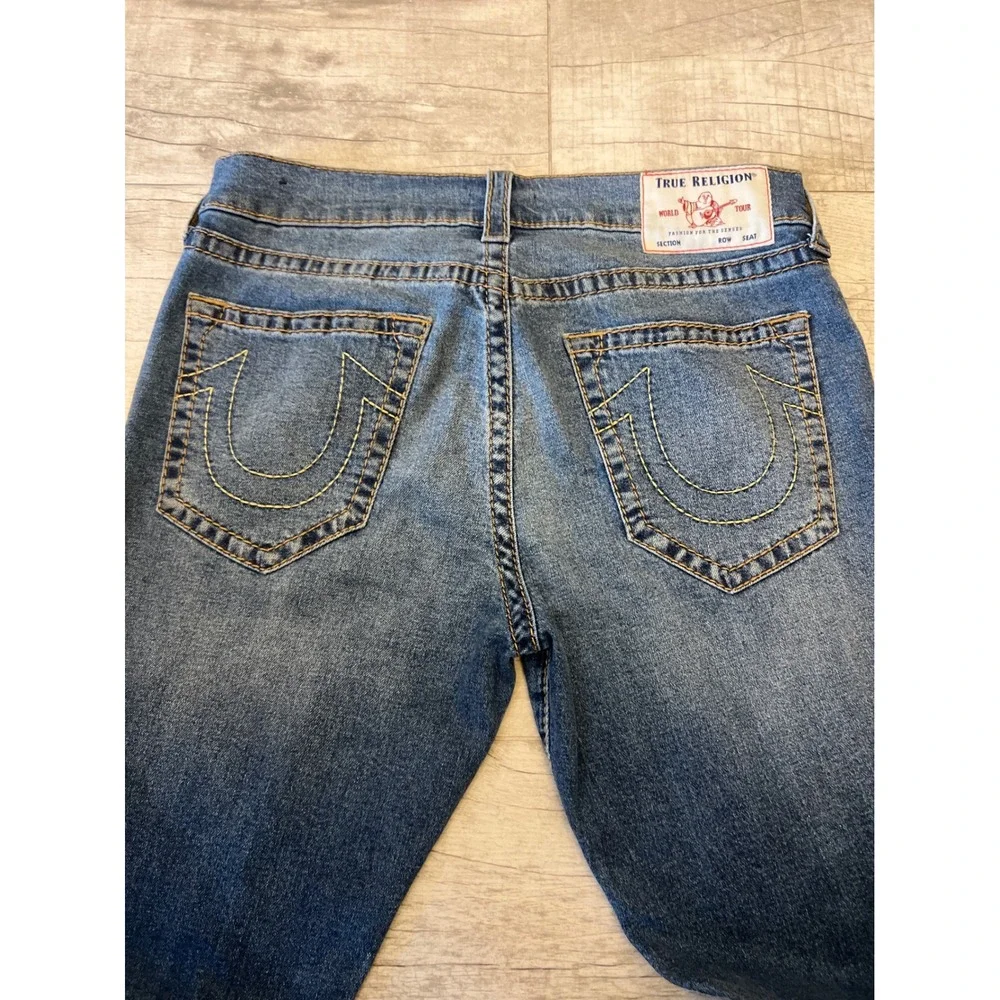 True Religion Geno Relaxed Slim Mens Jeans Dark Wash Size 33 X 34‎